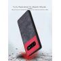 Ochranný koženkový kryt s textúrou džínsoviny pre Samsung Galaxy S10 Plus - tmavomodrý