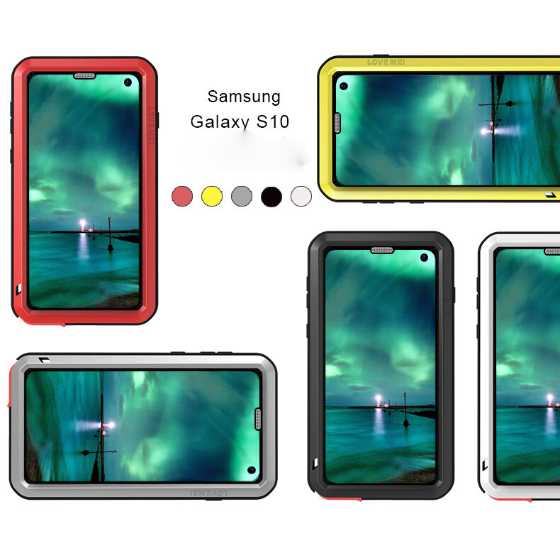 Love Mei kovový superodolný kryt pre Samsung Galaxy S10 - čierny