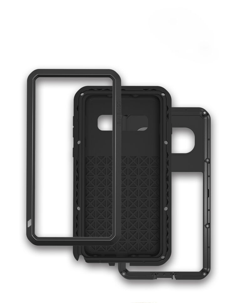 Love Mei kovový superodolný kryt pre Samsung Galaxy S10 - čierny