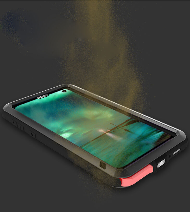 Love Mei kovový superodolný kryt pre Samsung Galaxy S10 - čierny
