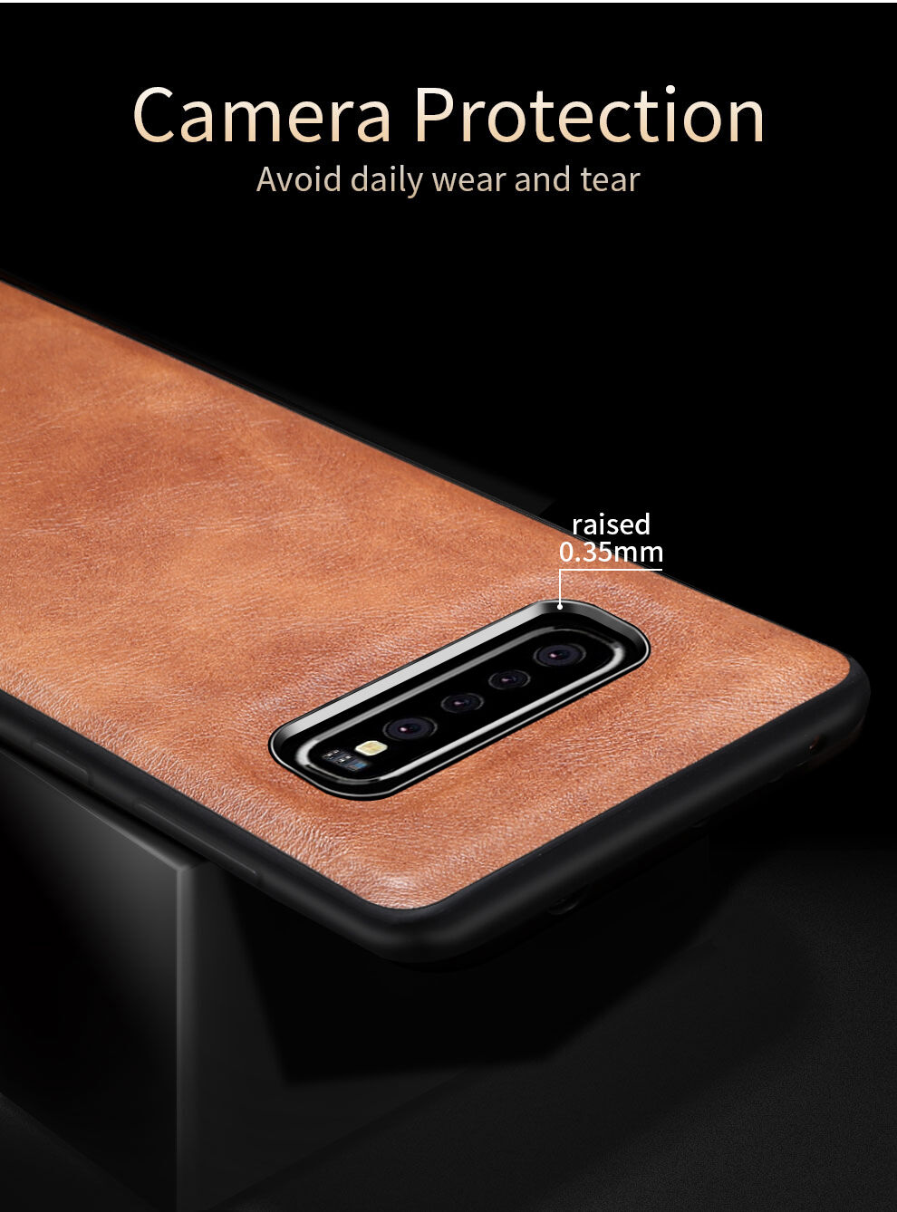 X-Level kryt s koženkovým povrchom pre Samsung Galaxy S10 - hnedý
