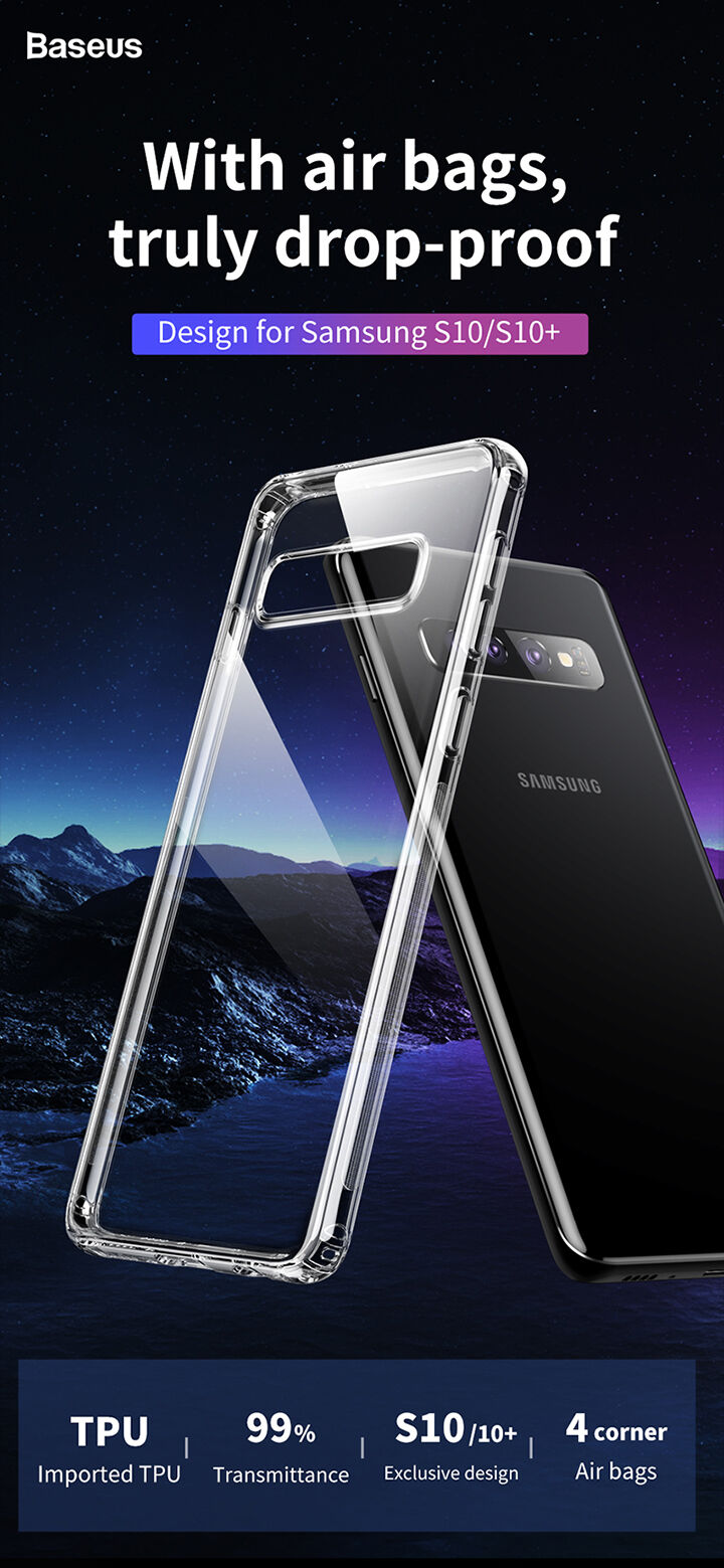 Baseus ochranný plastový kryt pre Samsung Galaxy S10 - transparentný
