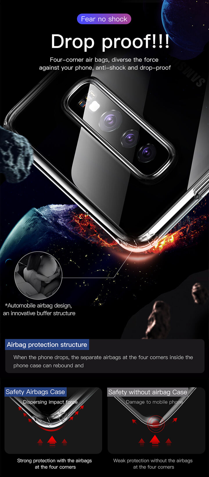 Baseus ochranný plastový kryt pre Samsung Galaxy S10 - transparentný