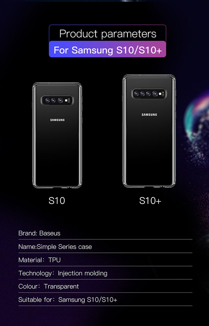 Baseus ochranný plastový kryt pre Samsung Galaxy S10 - transparentný