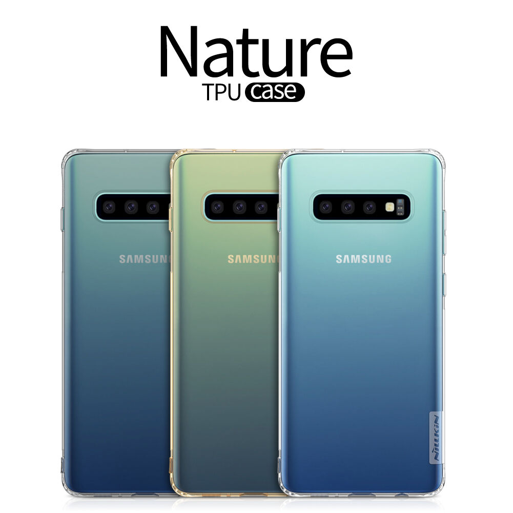Nillkin transparentný kryt z mäkkého plastu pre Samsung Galaxy S10 - zlatý