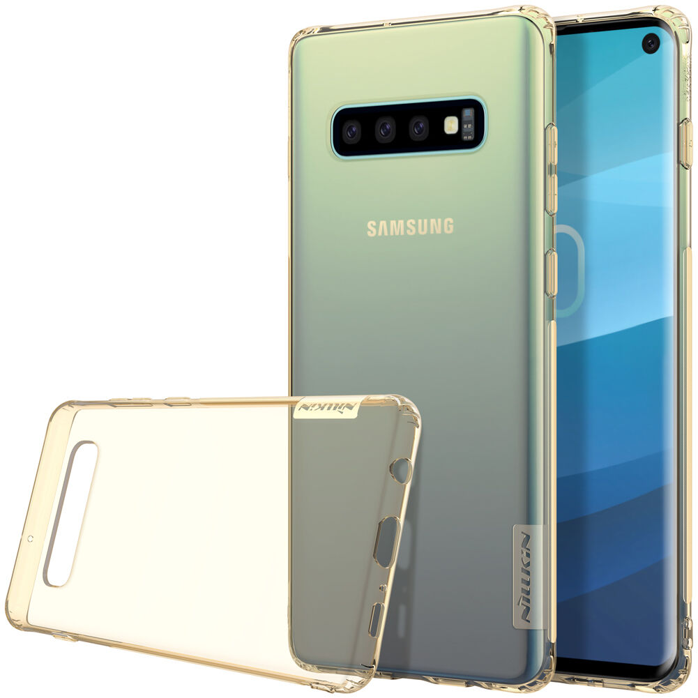 Nillkin transparentný kryt z mäkkého plastu pre Samsung Galaxy S10 - zlatý