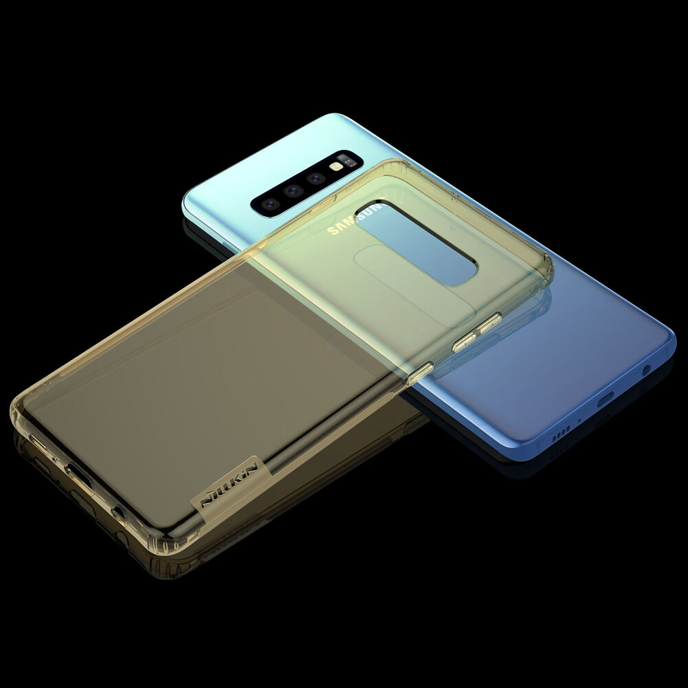 Nillkin transparentný kryt z mäkkého plastu pre Samsung Galaxy S10 - zlatý