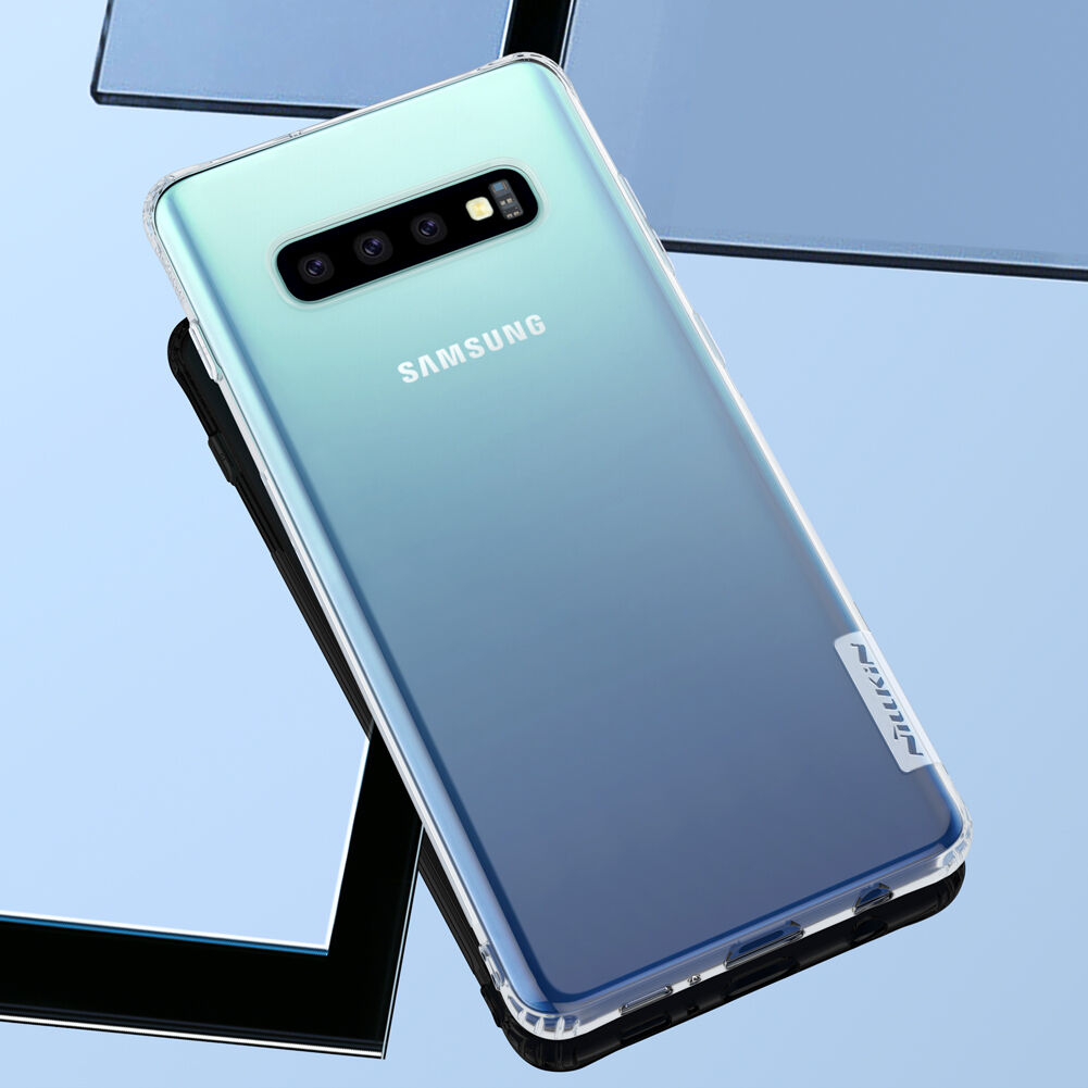 Nillkin transparentný kryt z mäkkého plastu pre Samsung Galaxy S10 - zlatý