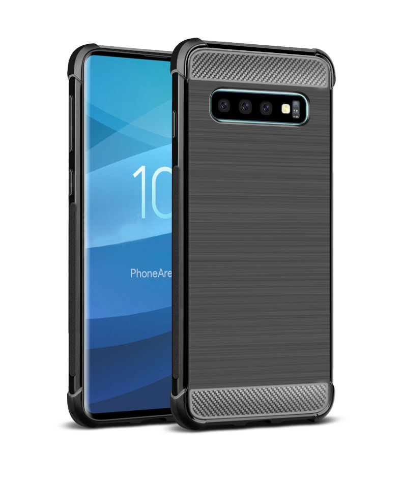 Imak ochranný kryt s brúsenou textúrou pre Samsung Galaxy S10 - čierny
