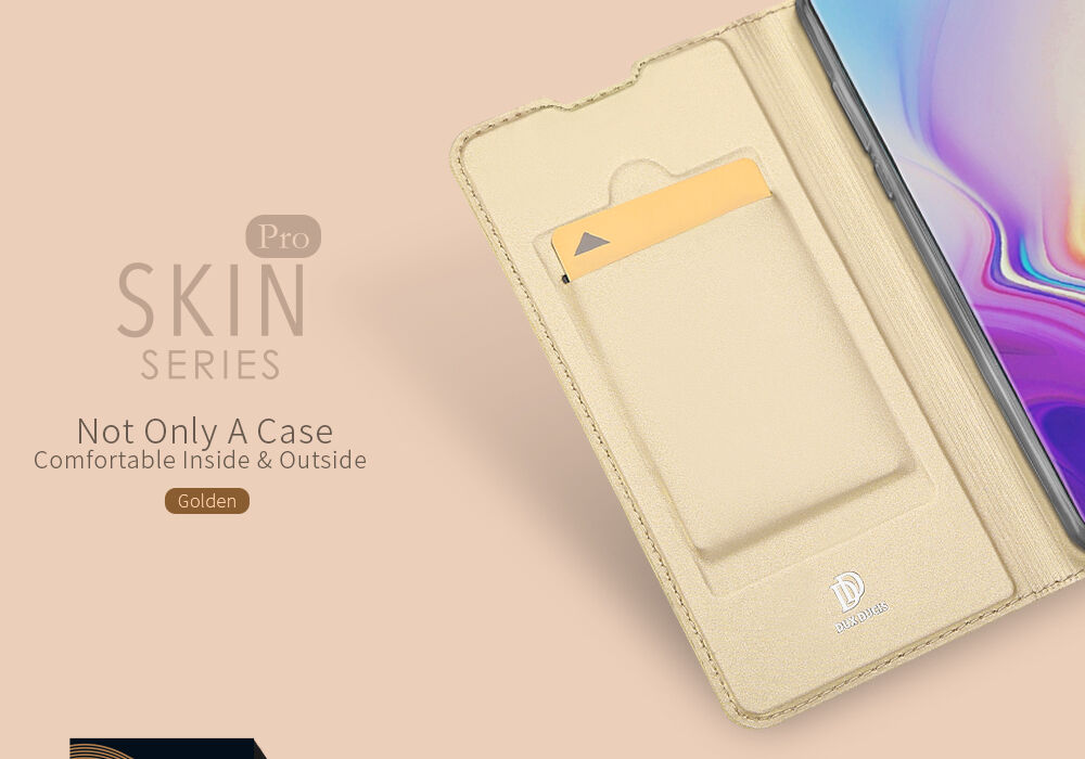 Dux Ducis Skin Pro flipové puzdro pre Samsung Galaxy S10 - zlaté
