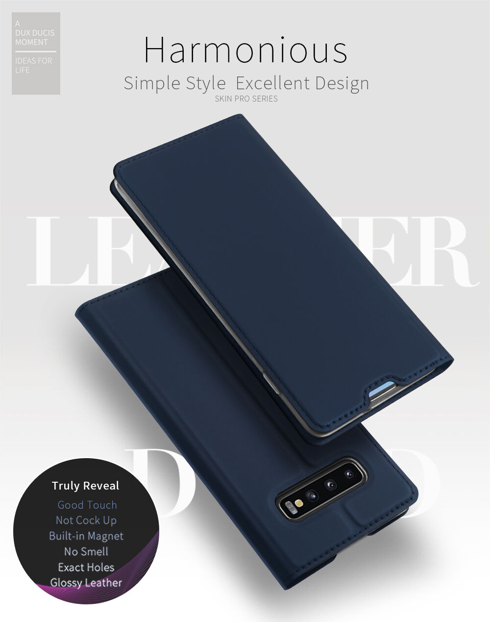 Dux Ducis Skin Pro flipové puzdro pre Samsung Galaxy S10 Plus - tmavomodré