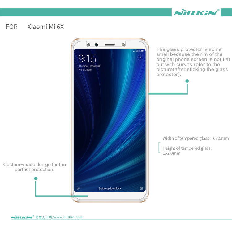 Nillkin superodolné tvrdené sklo pre Xiaomi Mi A2 – 0,33 mm