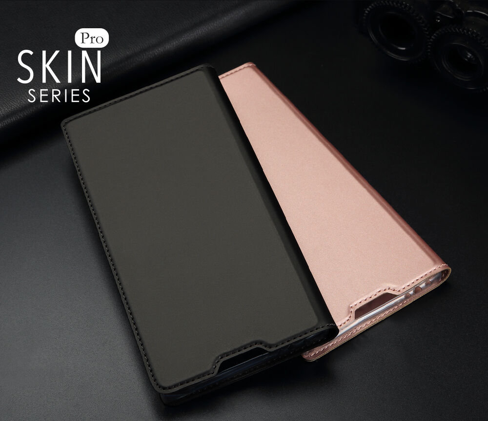 Dux Ducis kožené puzdro s priehradkou na karty pre Xiaomi Redmi Note 7 - zlaté