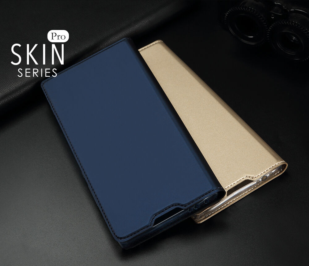 Dux Ducis kožené puzdro s priehradkou na karty pre Xiaomi Redmi Note 7 - ružovo-zlaté