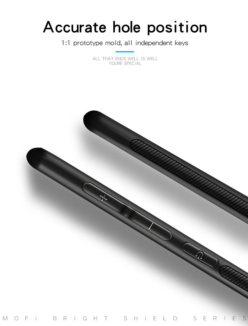 Mofi ochranný plastový a textilný kryt pre Xiaomi Mi A2 Lite - čierny