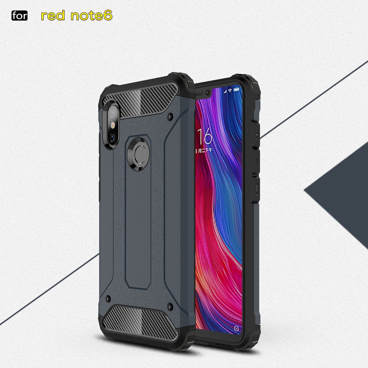 Superodolný kryt Armor pre Xiaomi Redmi Note 6 Pro - modrý