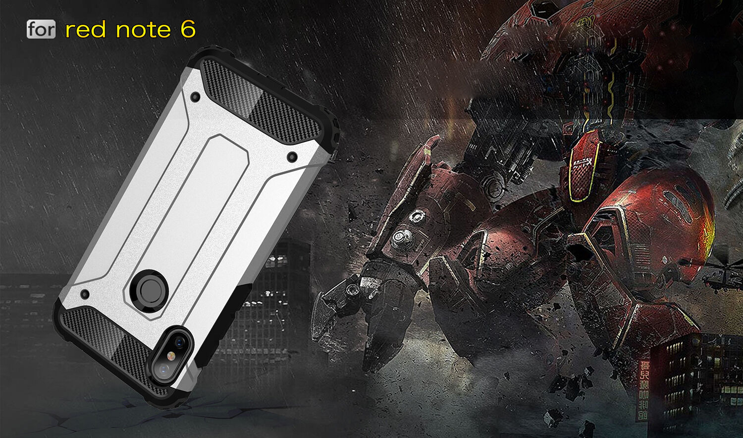Superodolný kryt Armor pre Xiaomi Redmi Note 6 Pro - červený