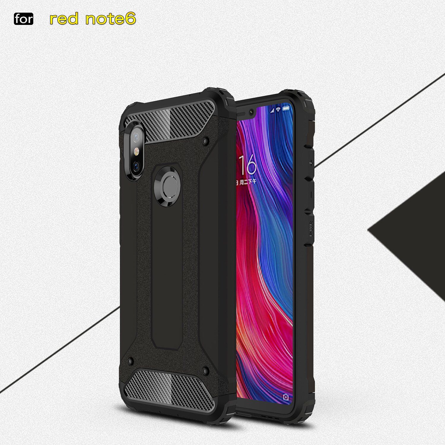 Superodolný kryt Armor pre Xiaomi Redmi Note 6 Pro - červený
