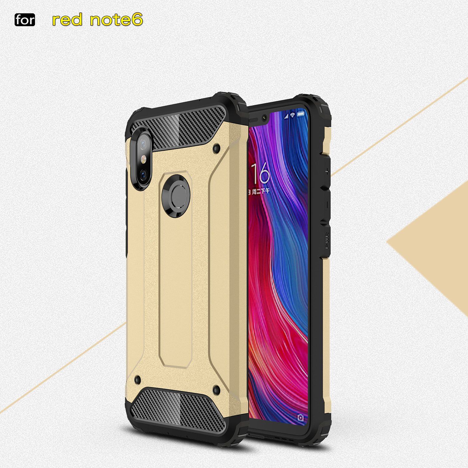 Superodolný kryt Armor pre Xiaomi Redmi Note 6 Pro - červený
