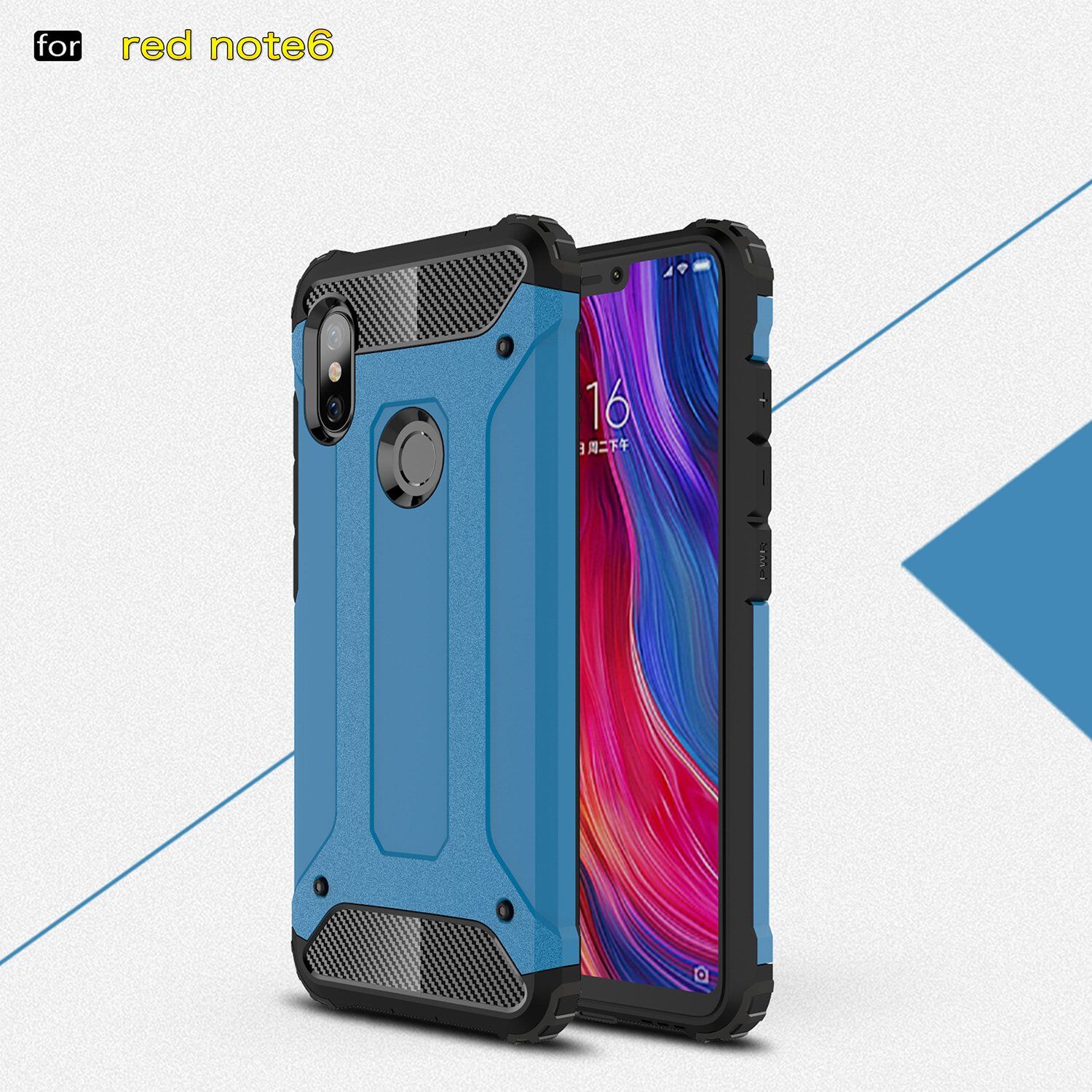 Superodolný kryt Armor pre Xiaomi Redmi Note 6 Pro - červený