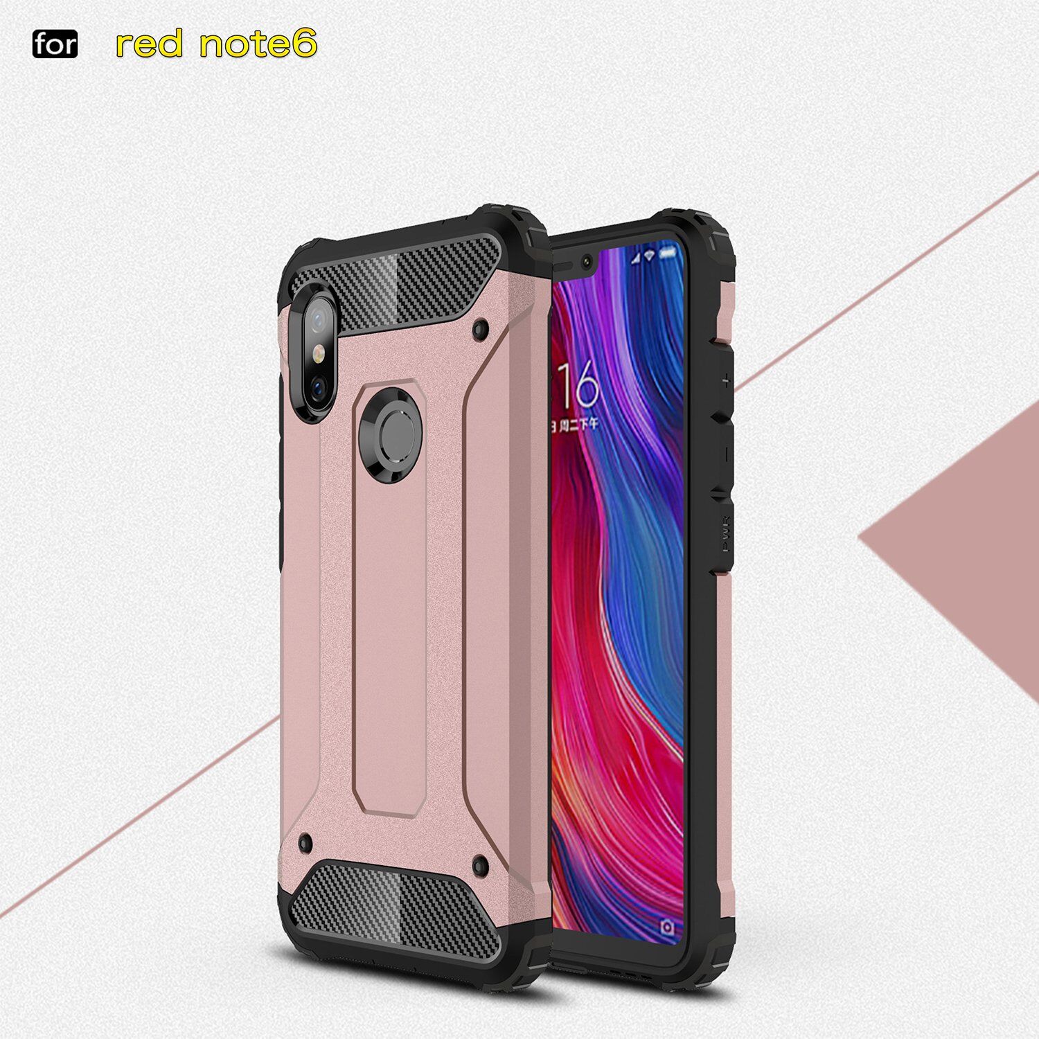 Superodolný kryt Armor pre Xiaomi Redmi Note 6 Pro - červený