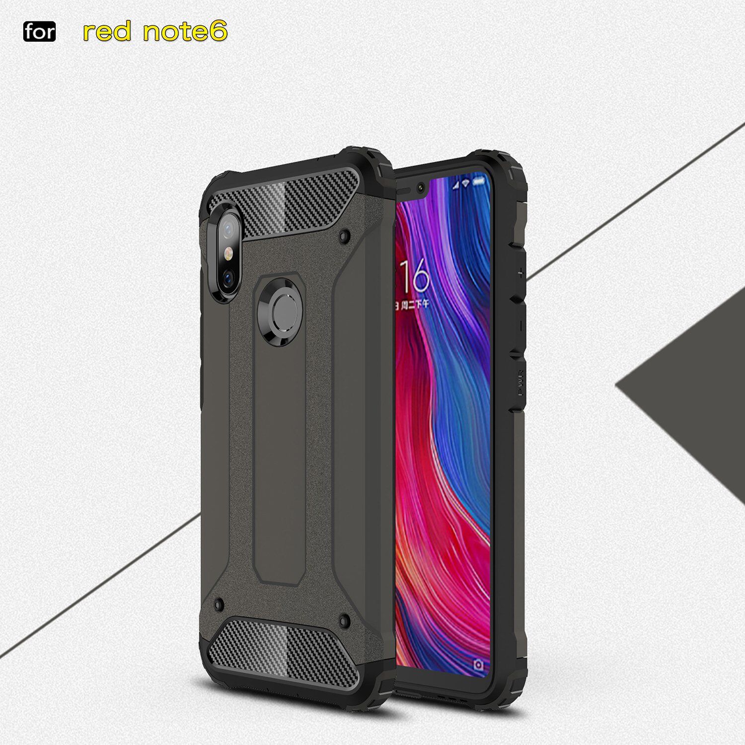 Superodolný kryt Armor pre Xiaomi Redmi Note 6 Pro - červený