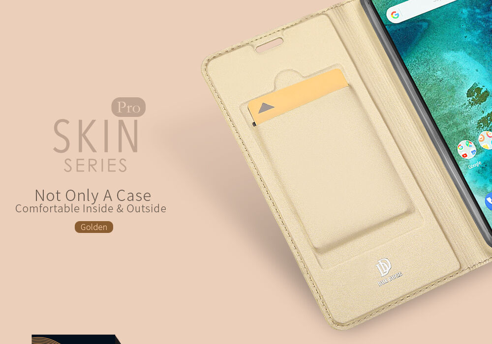 Dux Ducis ochranné kožené puzdro pre Xiaomi Redmi Note 6 Pro - tmavomodré