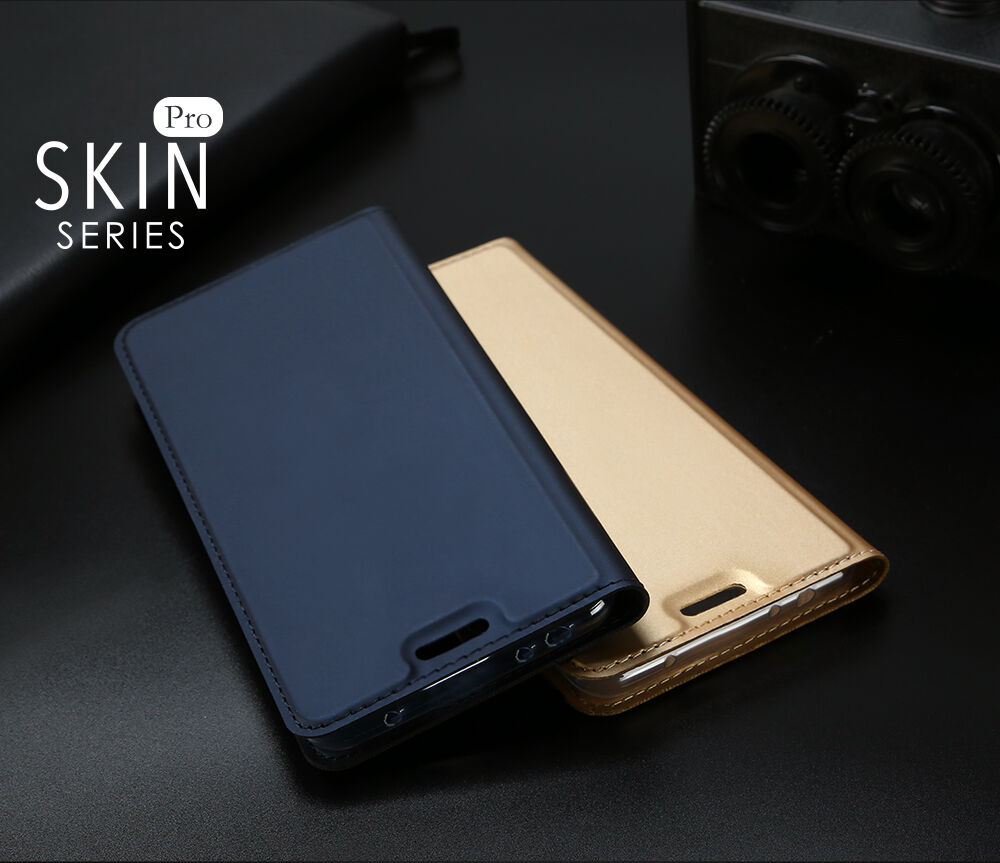 Dux Ducis ochranné kožené puzdro pre Xiaomi Redmi Note 6 Pro - tmavomodré
