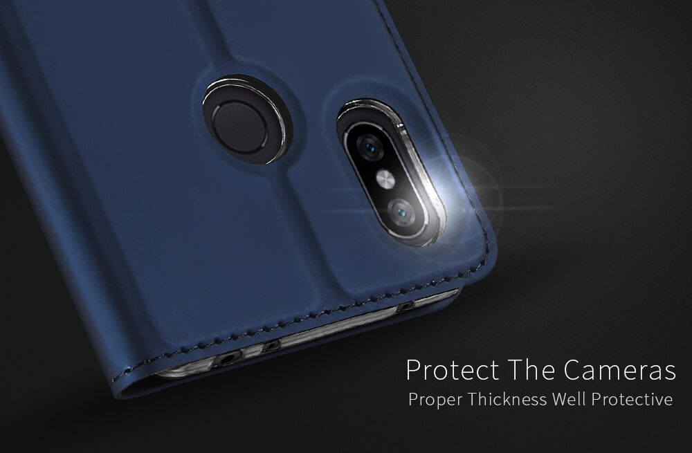 Dux Ducis ochranné kožené puzdro pre Xiaomi Redmi Note 6 Pro - sivé