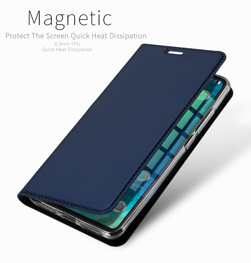 Dux Ducis ochranné kožené puzdro pre Xiaomi Redmi Note 6 Pro - sivé