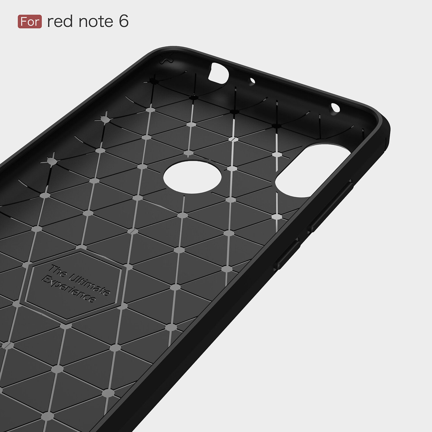 Ochranný kryt s brúsenou textúrou pre Xiaomi Redmi Note 6 Pro - čierny