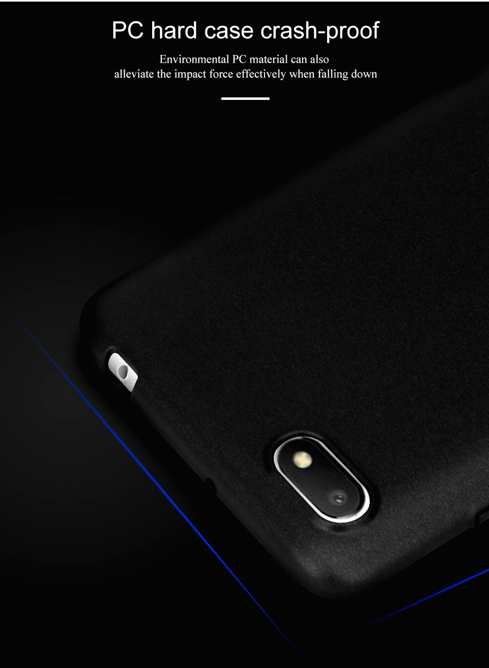 Lenuo tvrdý hodvábne hladký kryt pre Xiaomi Redmi 6 - čierny
