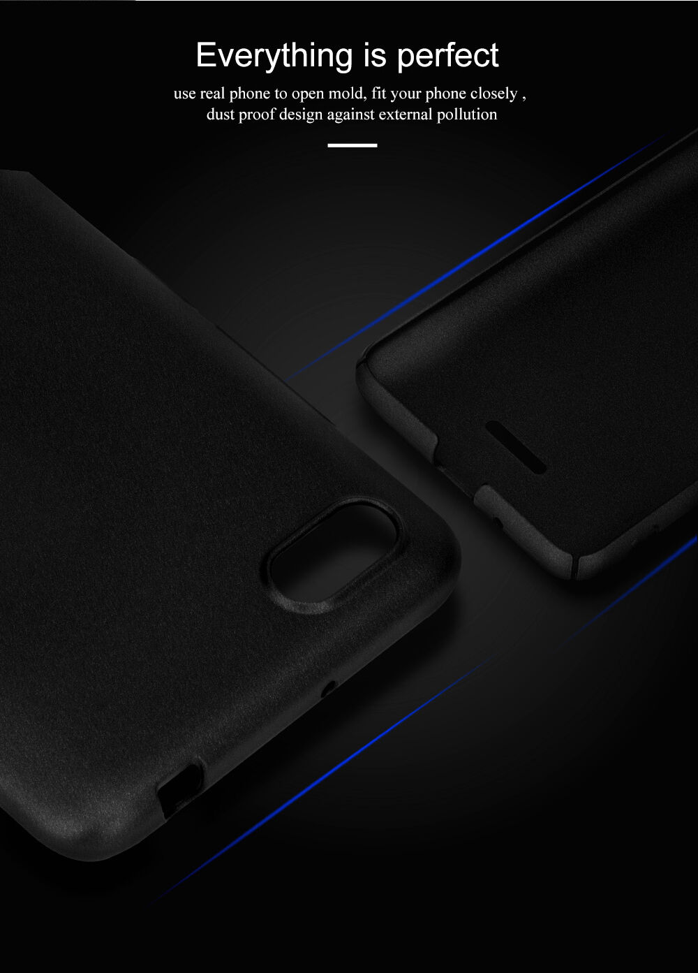 Lenuo tvrdý hodvábne hladký kryt pre Xiaomi Redmi 6 - čierny