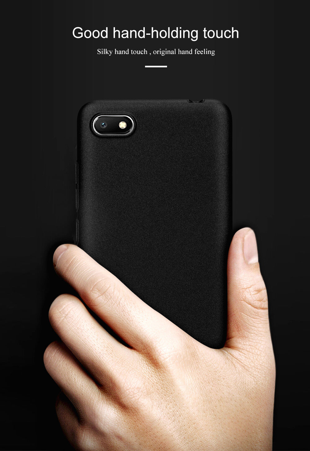 Lenuo tvrdý hodvábne hladký kryt pre Xiaomi Redmi 6 - čierny