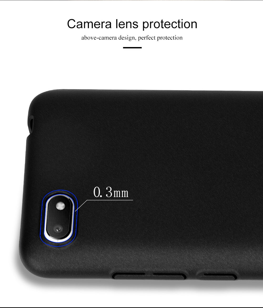 Lenuo tvrdý hodvábne hladký kryt pre Xiaomi Redmi 6 - čierny