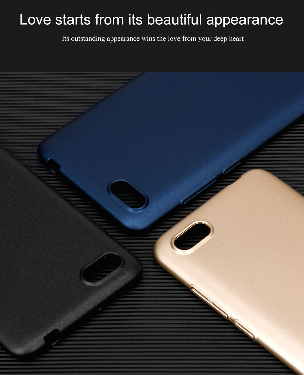 Lenuo tvrdý hodvábne hladký kryt pre Xiaomi Redmi 6 - čierny