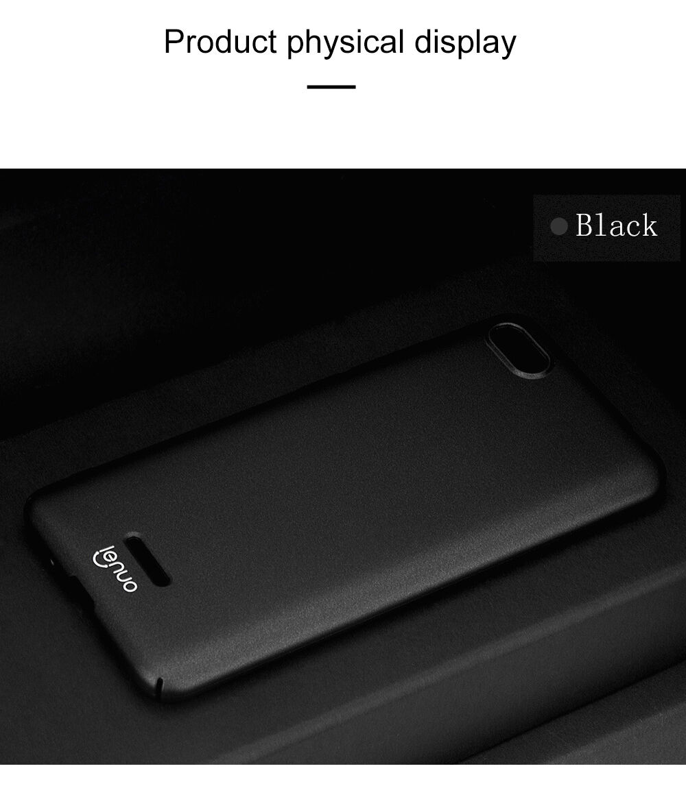 Lenuo tvrdý hodvábne hladký kryt pre Xiaomi Redmi 6 - čierny