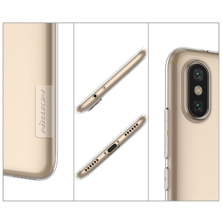 Nillkin tenký priehľadný ochranný kryt pre Xiaomi Mi A2 - sivý