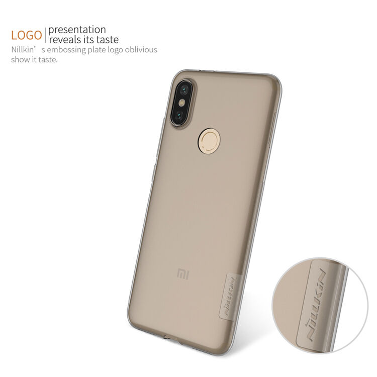 Nillkin tenký priehľadný ochranný kryt pre Xiaomi Mi A2 - sivý