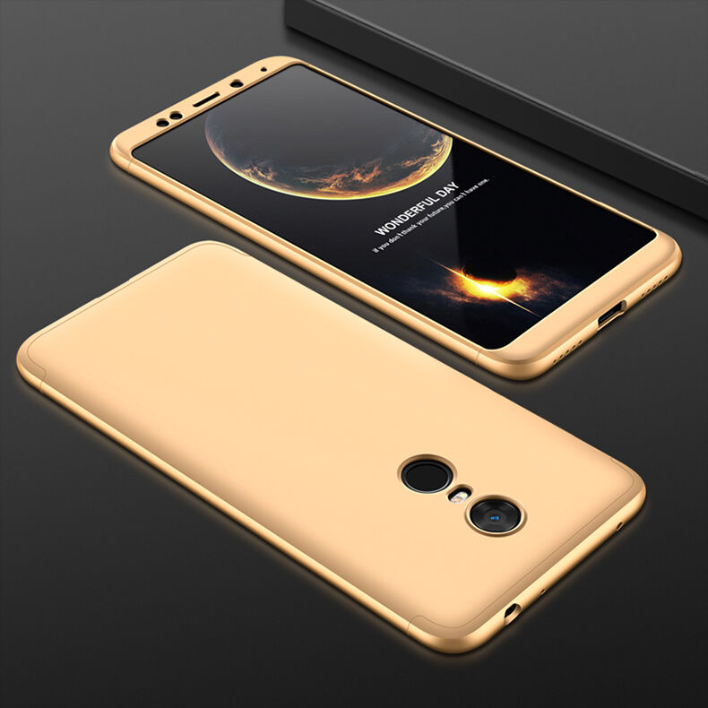 GKK zadný kryt s ochranou hrán pre Xiaomi Redmi Note 5 - zlatoružový
