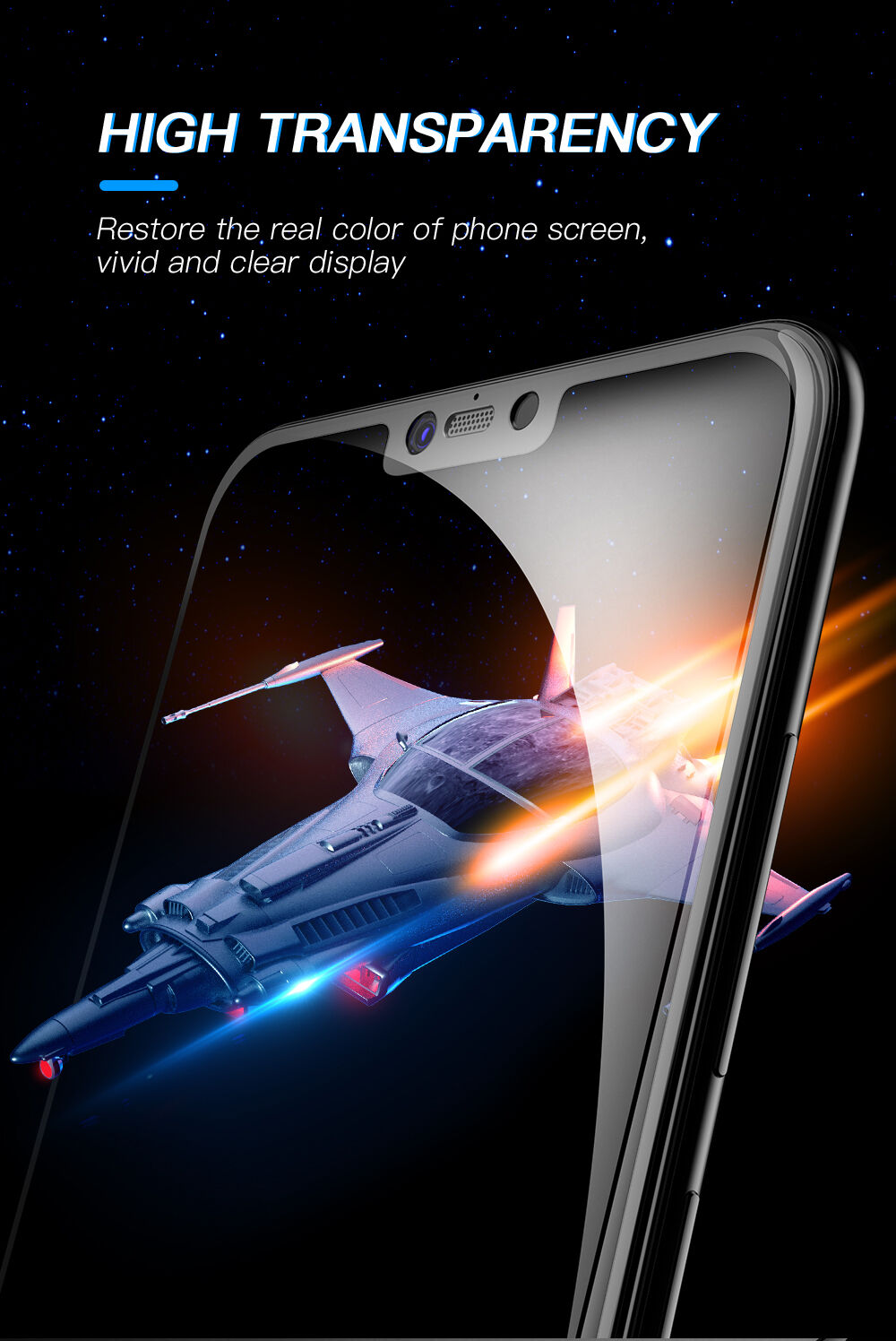 Amorus Tvrdené sklo 3D pre Xiaomi Mi 8 Lite - čierne