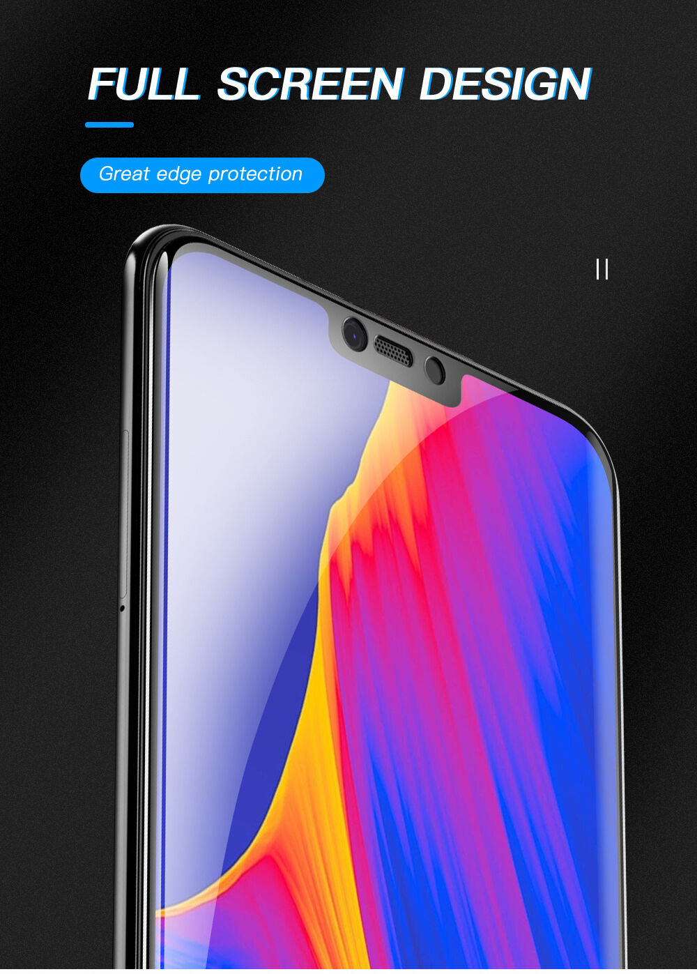 Amorus Tvrdené sklo 3D pre Xiaomi Mi 8 Lite - čierne
