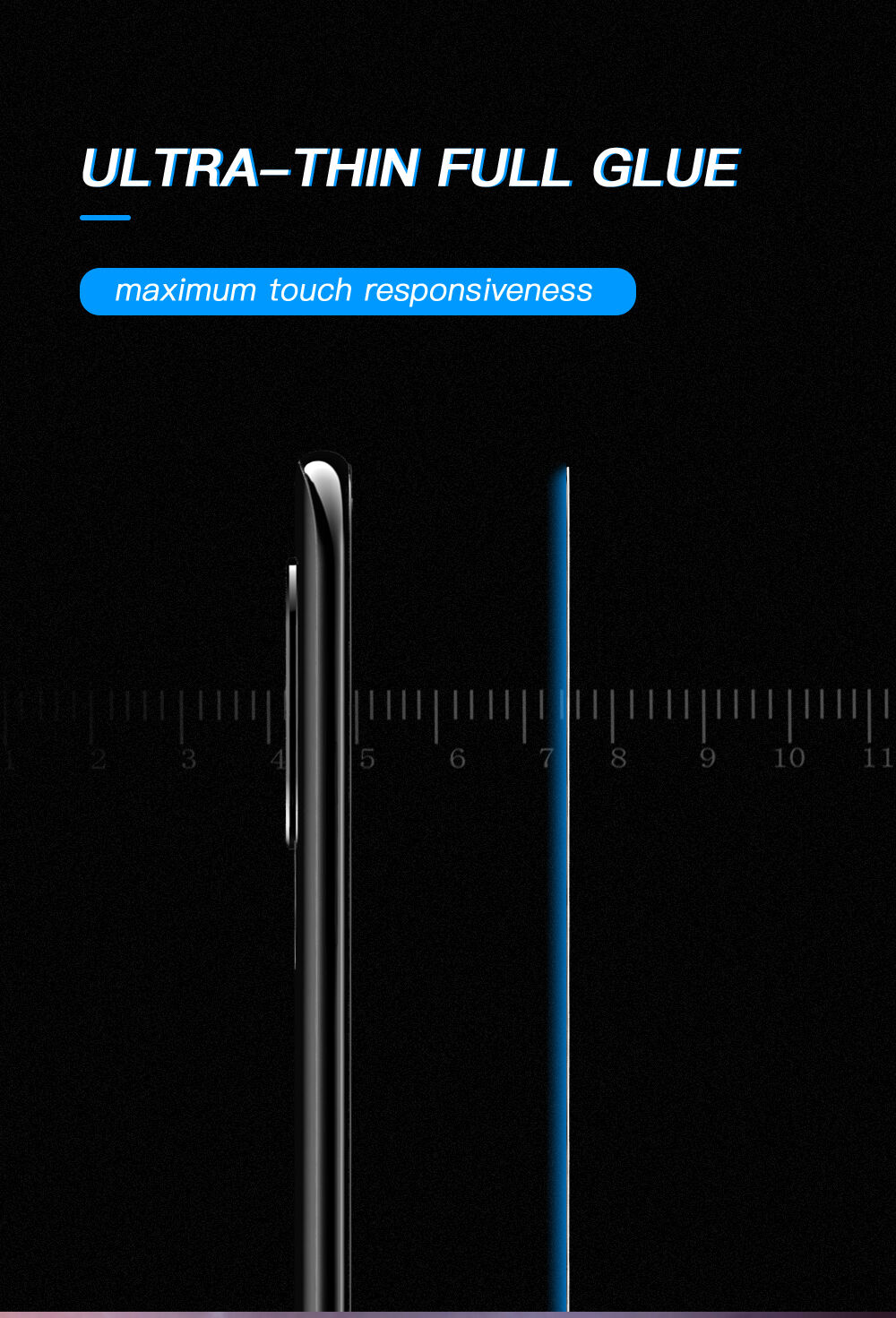 Amorus Tvrdené sklo 3D pre Xiaomi Mi 8 Lite - čierne