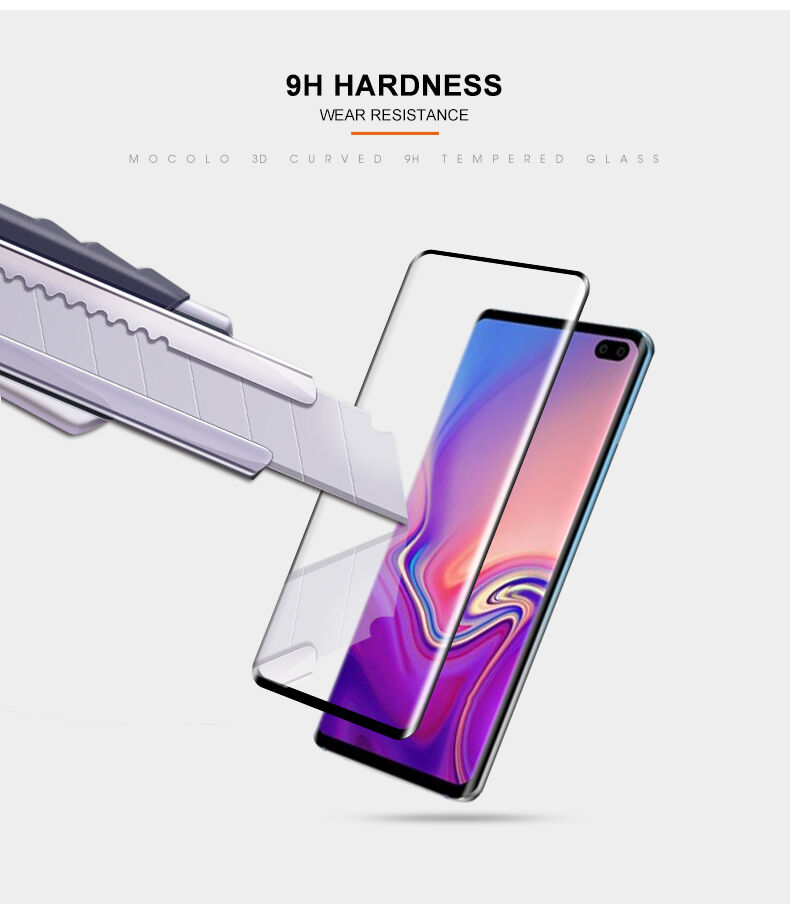 Mocolo Tvrdené sklo 3D pre Samsung Galaxy S10 Plus - čierne