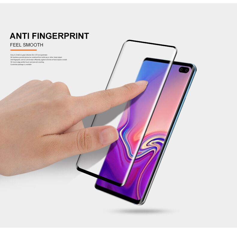 Mocolo Tvrdené sklo 3D pre Samsung Galaxy S10 Plus - čierne
