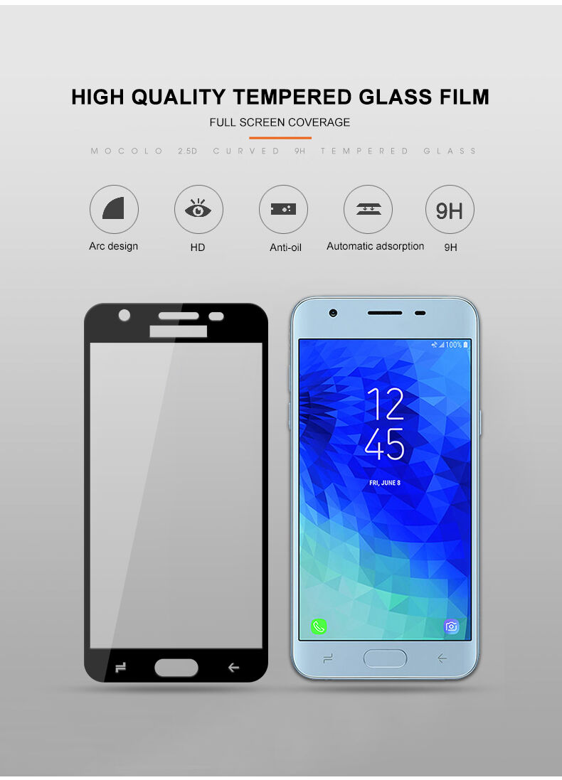 Mocolo Tvrdené sklo 3D pre Samsung Galaxy J3 (2018) - čierne