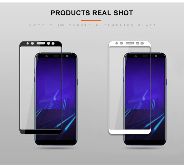 Mocolo Tvrdené sklo 3D pre Samsung Galaxy A6 (2018) - biele