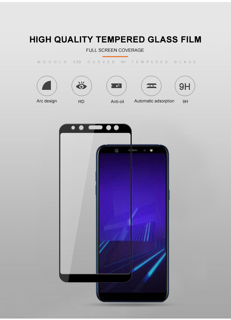 Mocolo Tvrdené sklo 3D pre Samsung Galaxy A6 (2018) - čierne