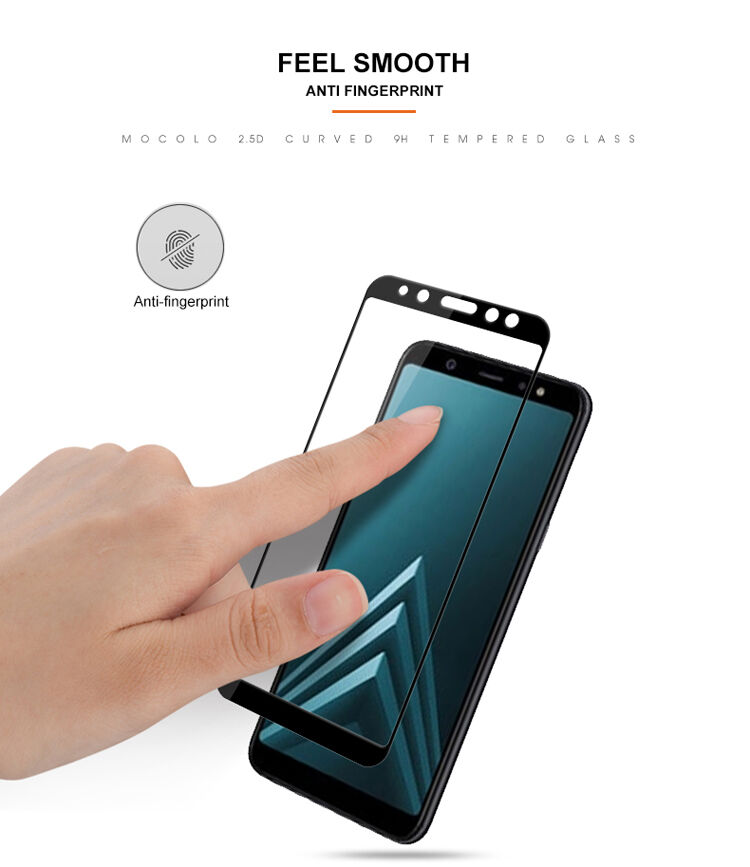 Mocolo Tvrdené sklo 3D pre Samsung Galaxy A6 (2018) - čierne