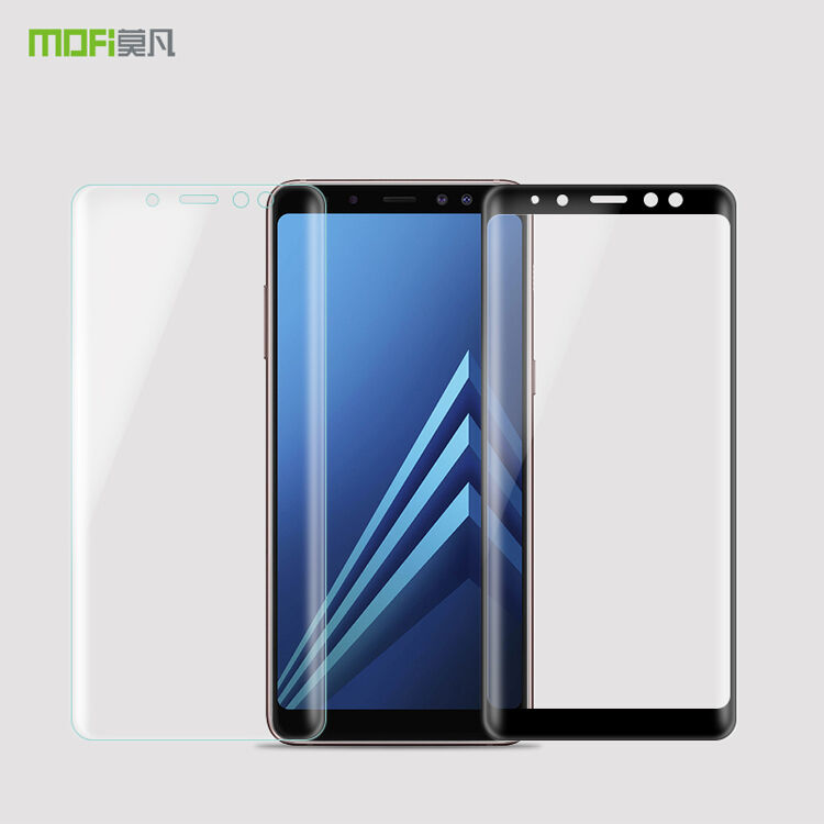 Mofi Tvrdené sklo 3D pre Samsung A8 Plus (2018) - čierne
